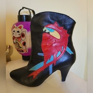 Irregular Choice Parrot Talk Booties, GUC, Size 36